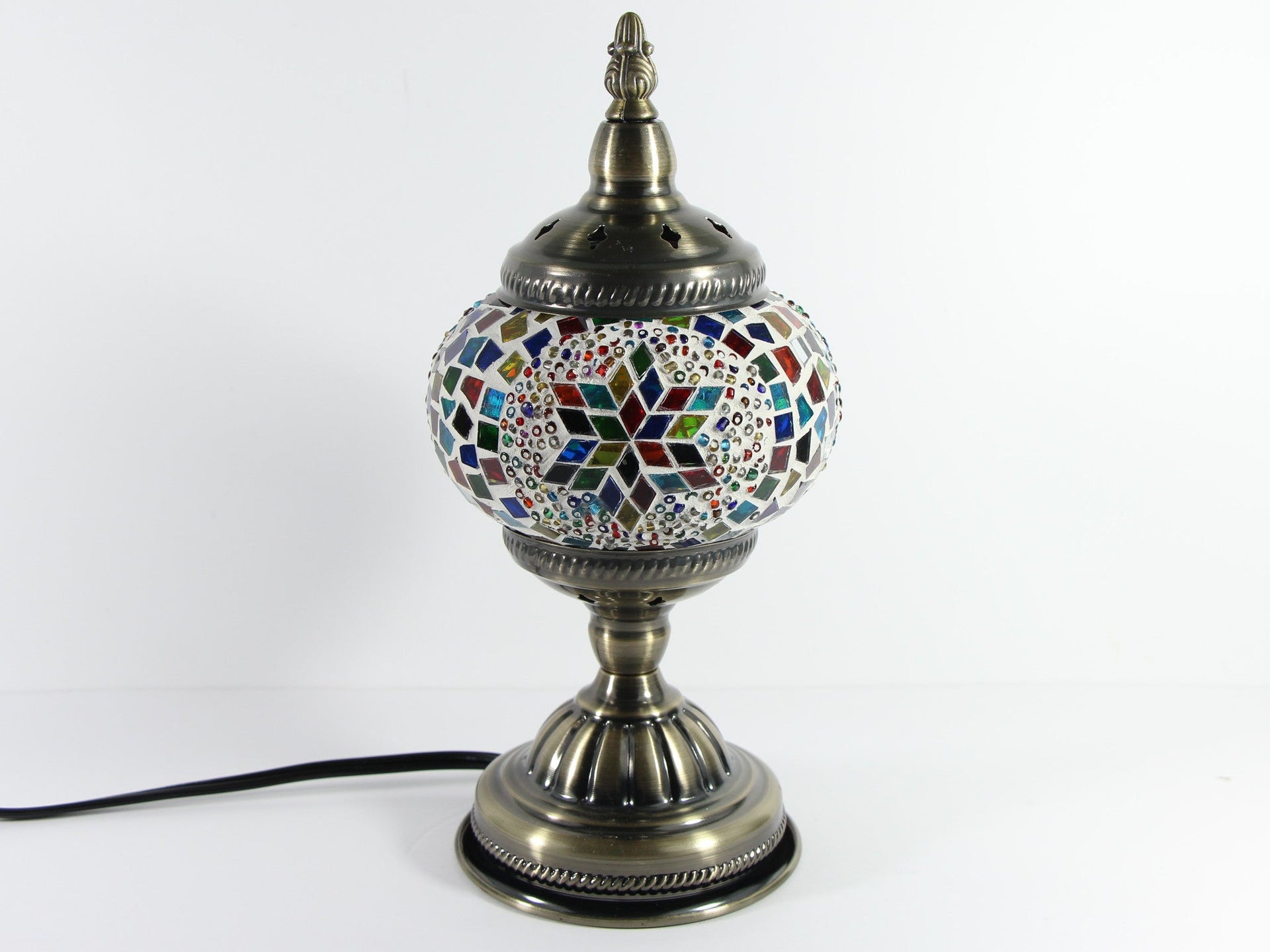 Turkish Mosaic Table Lamp with Bronze Finish - ACL9