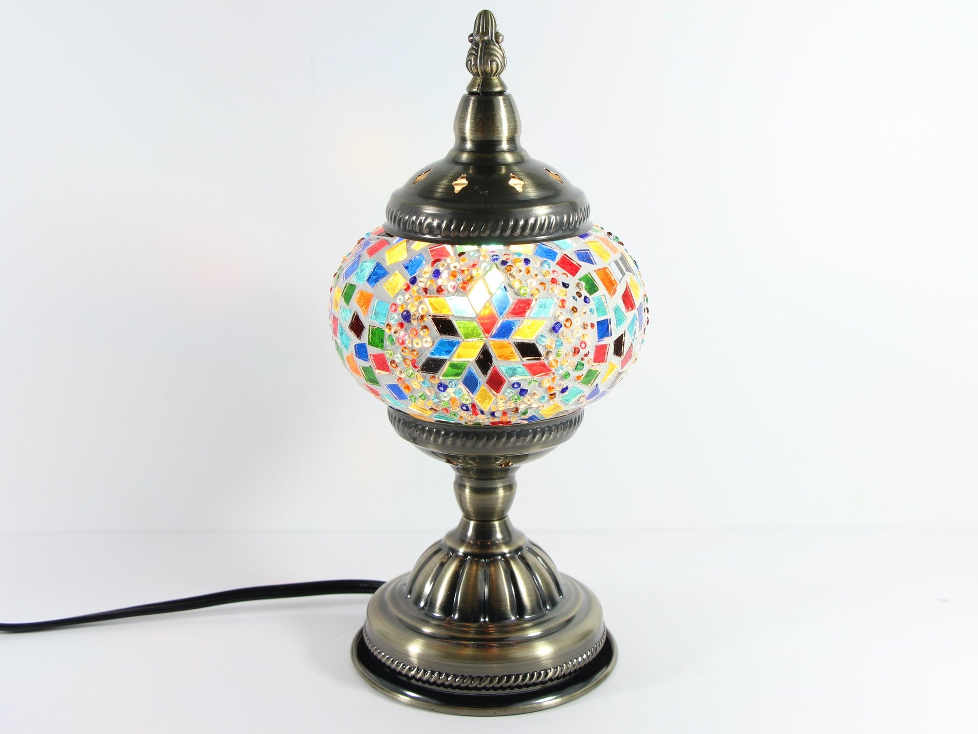 Turkish Mosaic Table Lamp with Bronze Finish - ACL9