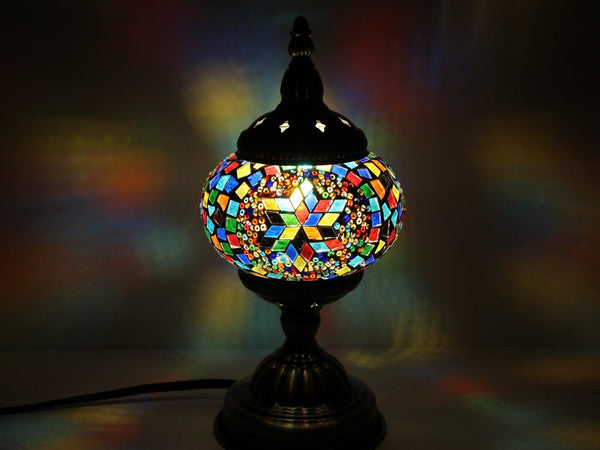 Turkish Mosaic Table Lamp with Bronze Finish - ACL9