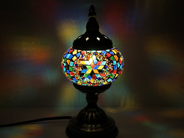 Turkish Mosaic Table Lamp with Bronze Finish - ACL9