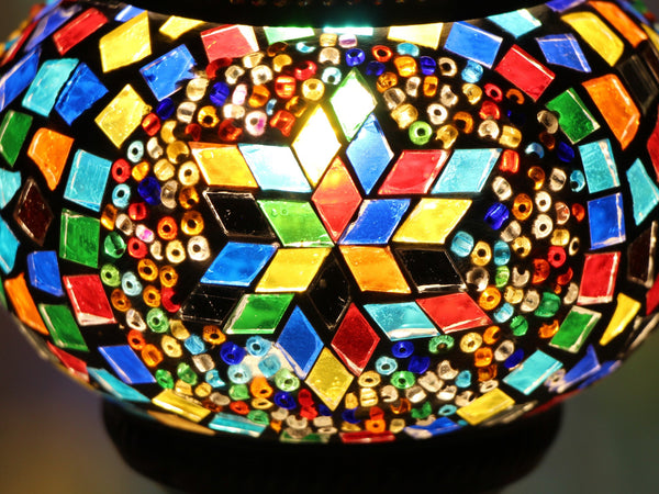 Turkish Mosaic Table Lamp with Bronze Finish - ACL9