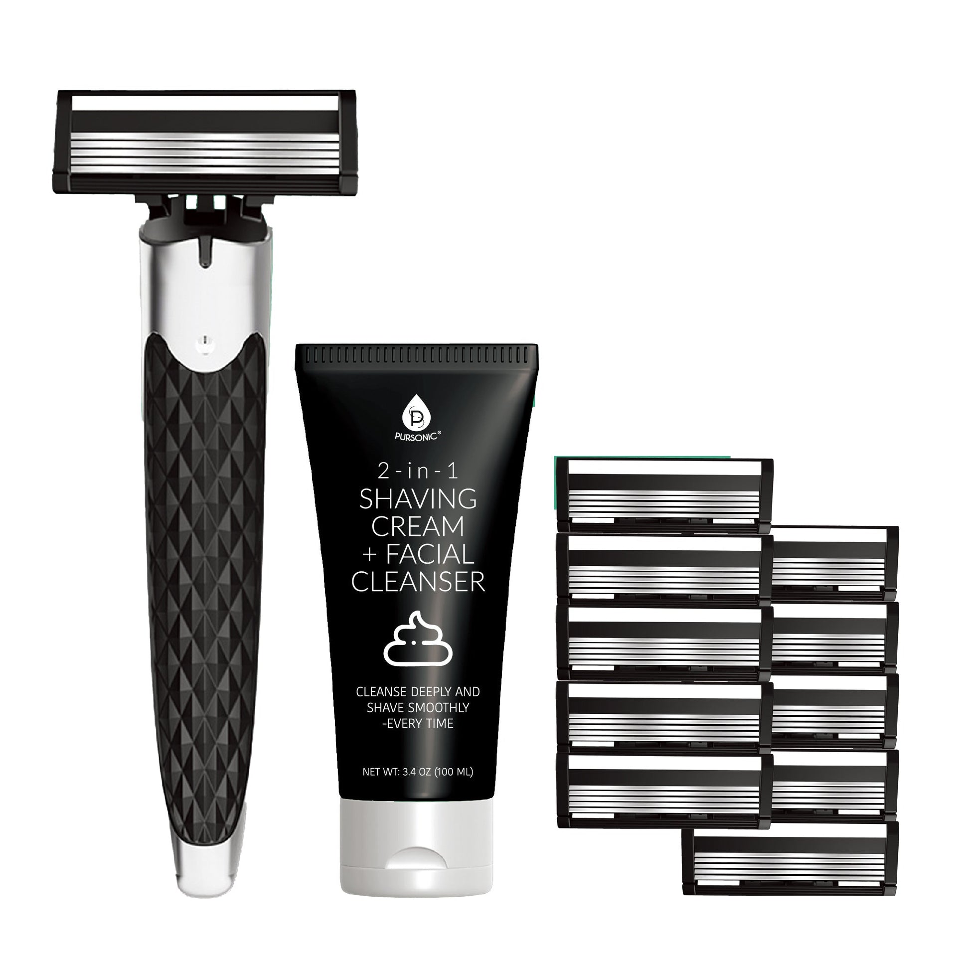 Premium Men’s Shaving Kit with Alloy Metal Handle – Complete Grooming Essentials for a Superior Shave