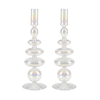 Rainbow Prism Glass Candle Holders – Case of 12