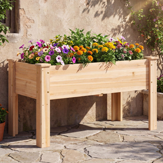 Raised Garden Bed Elevated Planter Box Wood for Vegetable Flower Herb