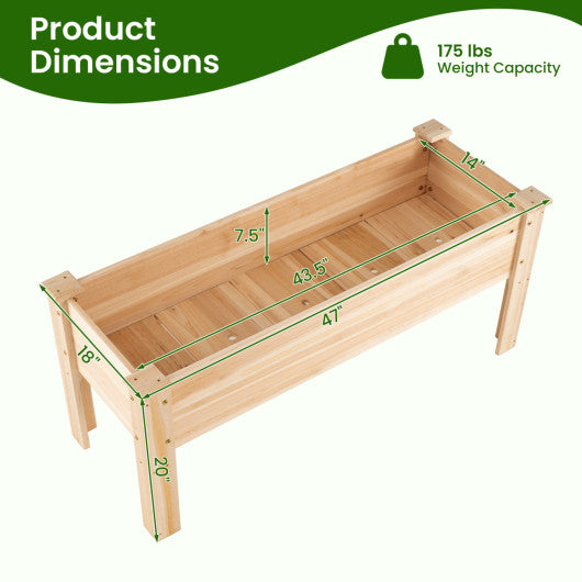 Raised Garden Bed Elevated Planter Box Wood for Vegetable Flower Herb