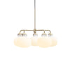 Modern Raito Opal Glass Chandelier