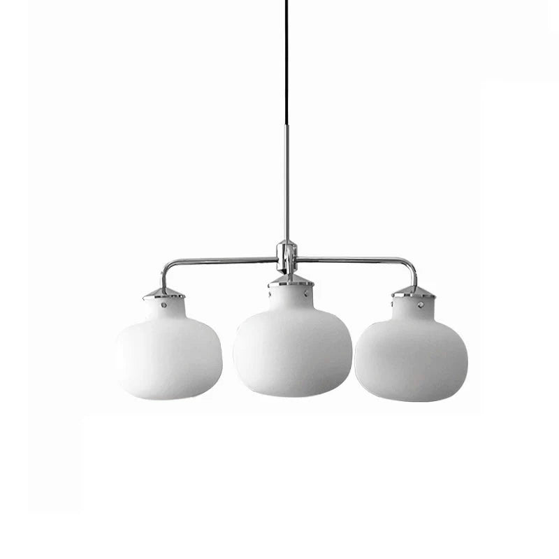 Modern Raito Opal Glass Chandelier