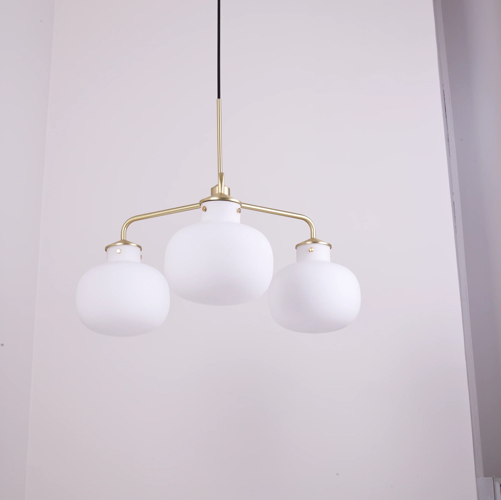 Modern Raito Opal Glass Chandelier