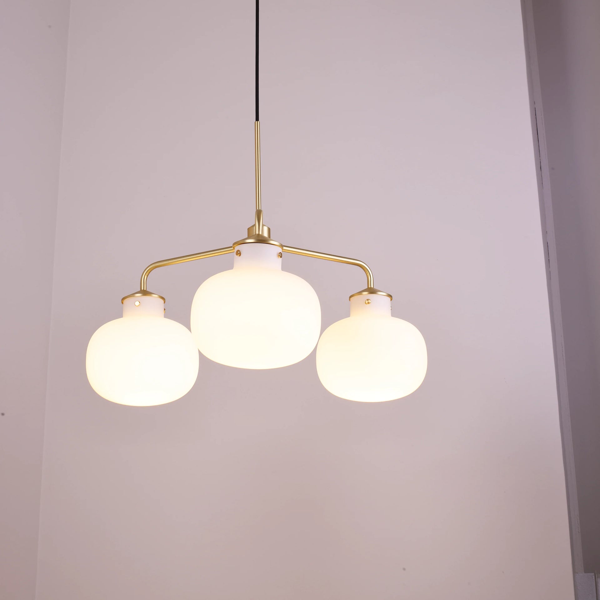 Modern Raito Opal Glass Chandelier