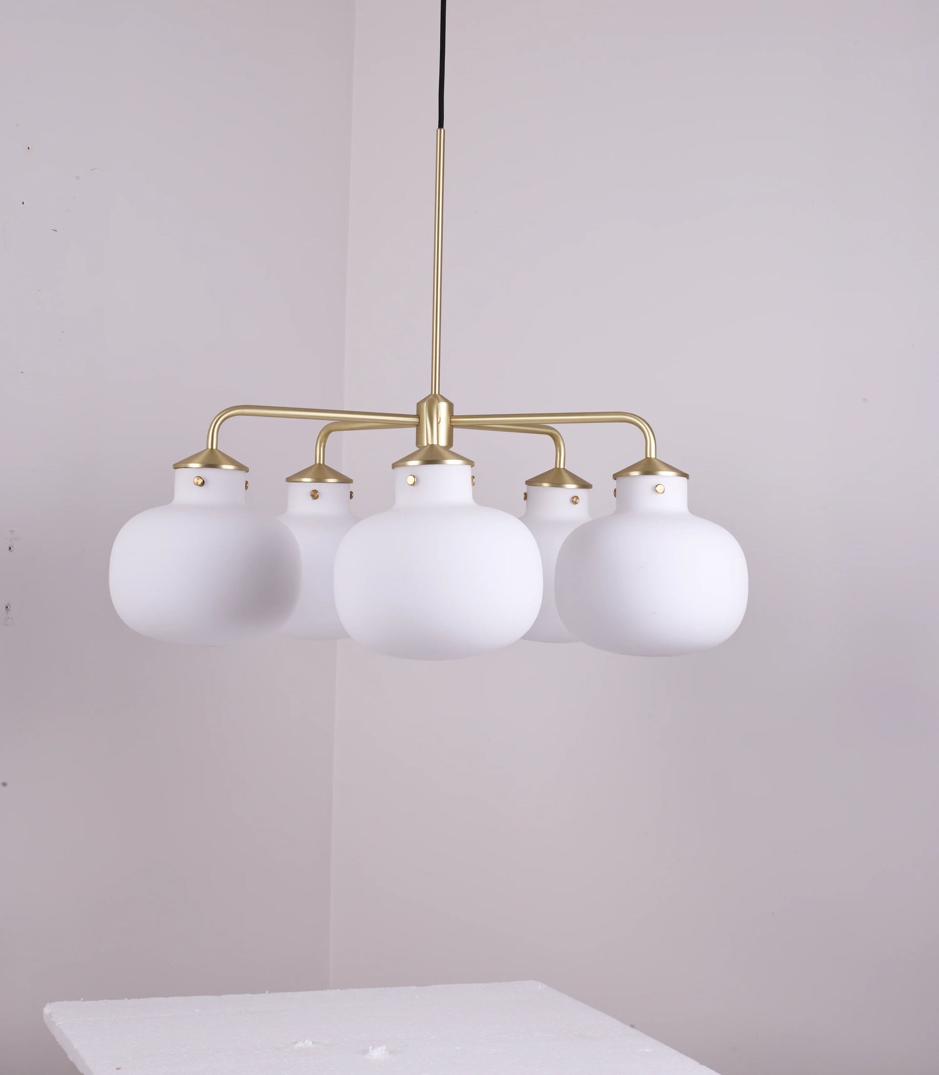 Modern Raito Opal Glass Chandelier