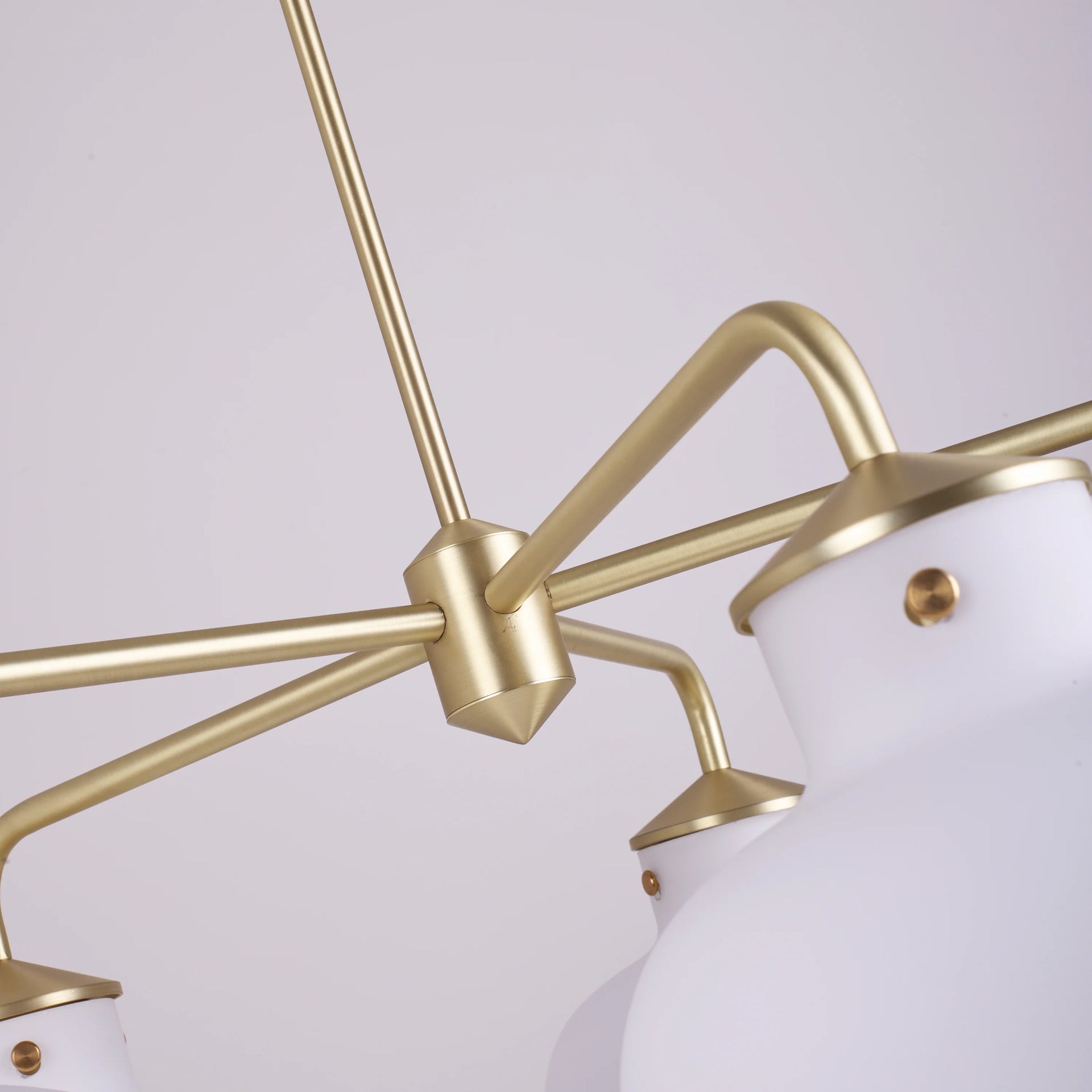 Modern Raito Opal Glass Chandelier