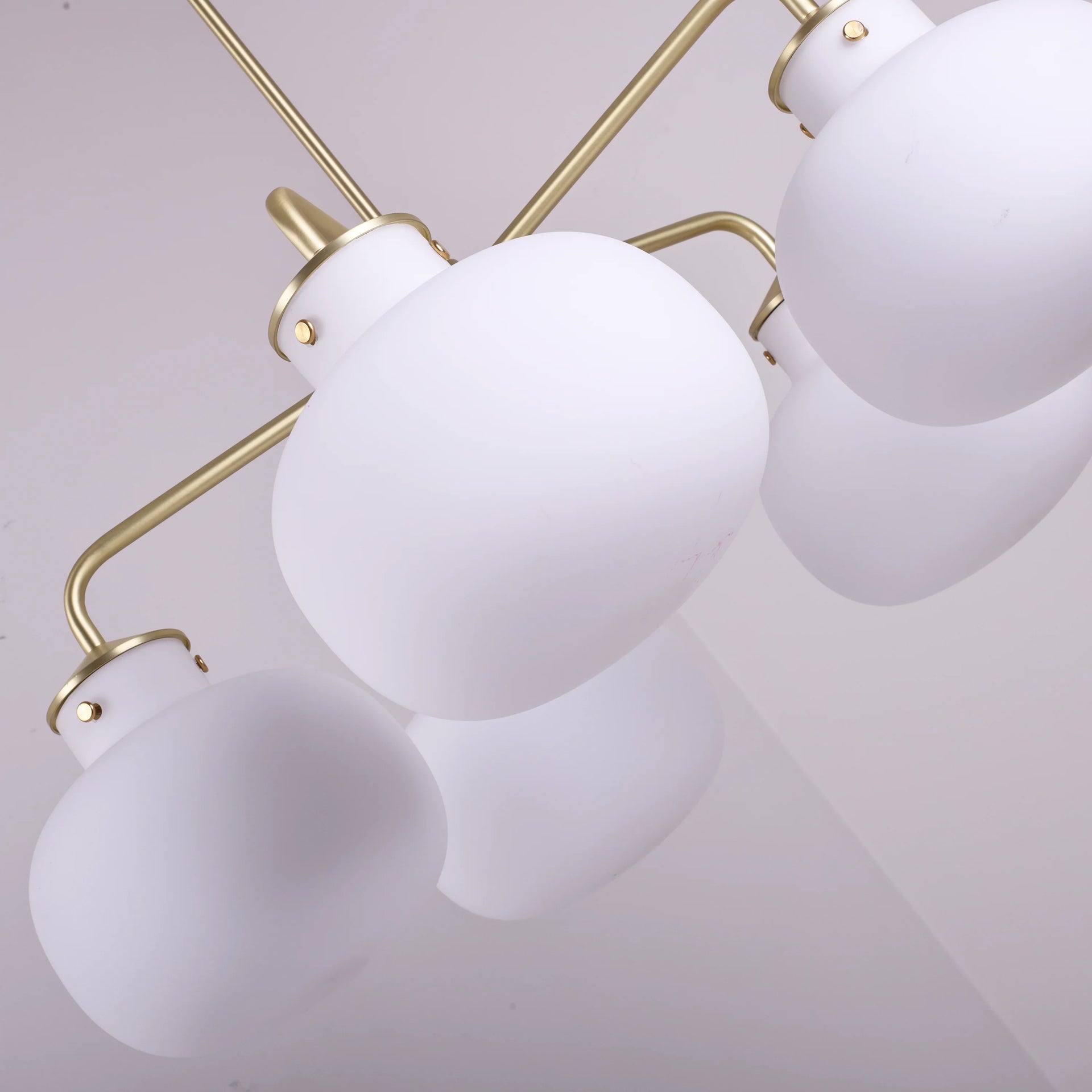 Modern Raito Opal Glass Chandelier