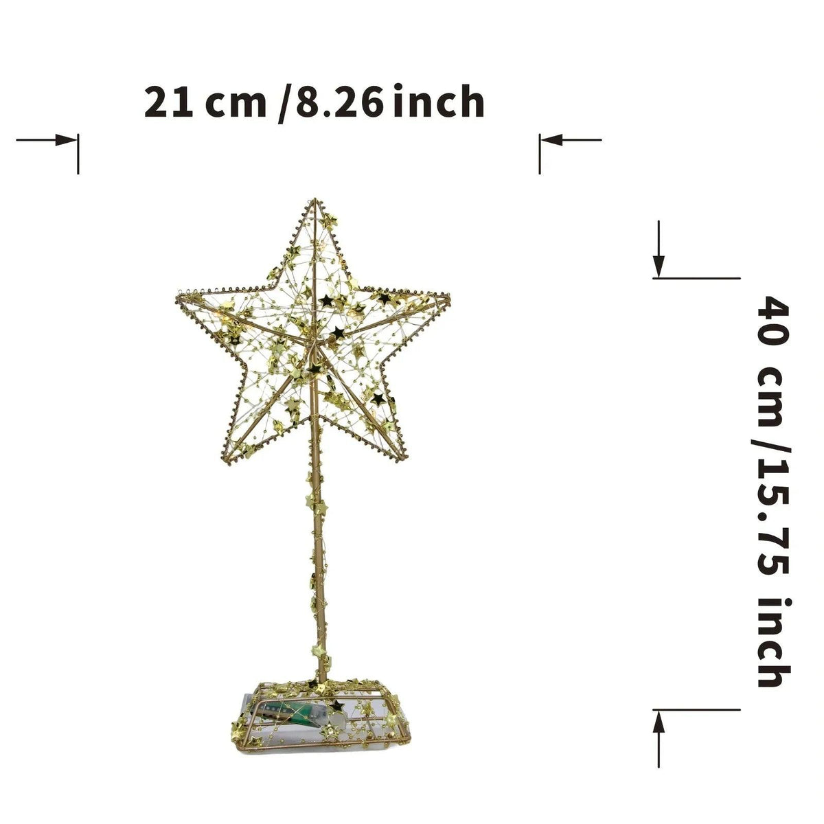 Ramadan Decoration - Star-Studded Metal with LED Lights