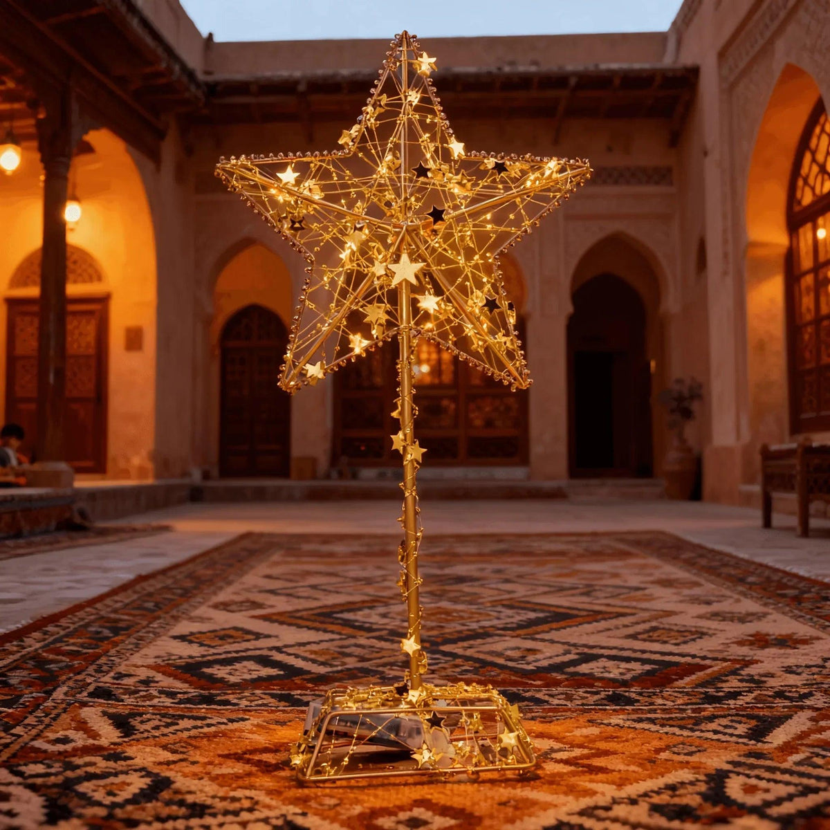 Ramadan Decoration - Star-Studded Metal with LED Lights