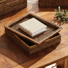 Rattan Lidded Letter Box for Home Office