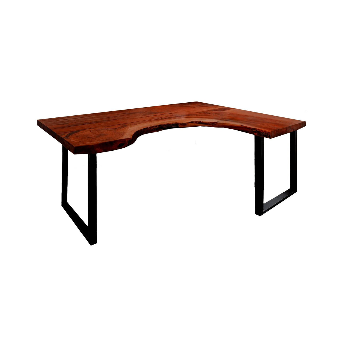 Ravon Live-Edge Solid Wood L-Shape Desk