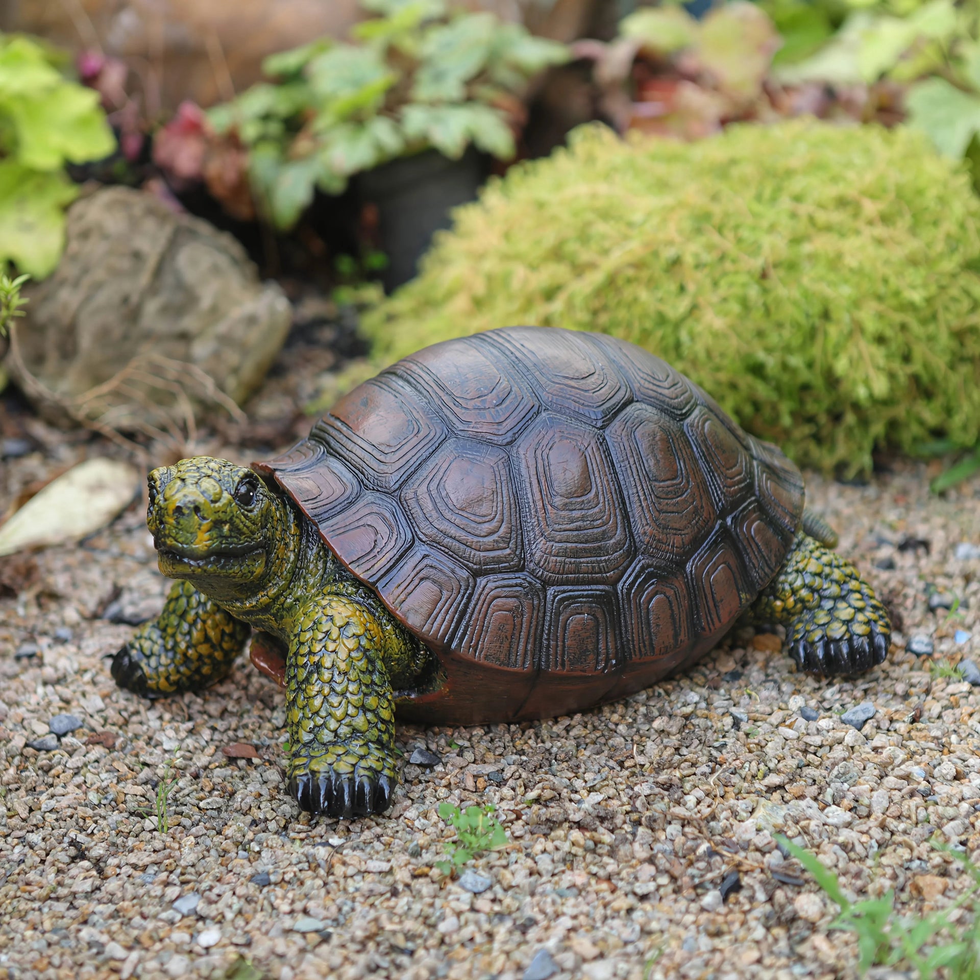 Realistic Ceramic Turtle Statue for Outdoor Garden Decor