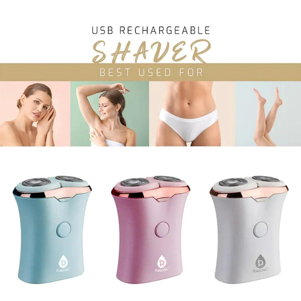 Rechargeable USB Ladies Shaver, Removes Hair Instantly & Pain Free - Gifts for You 'n Me