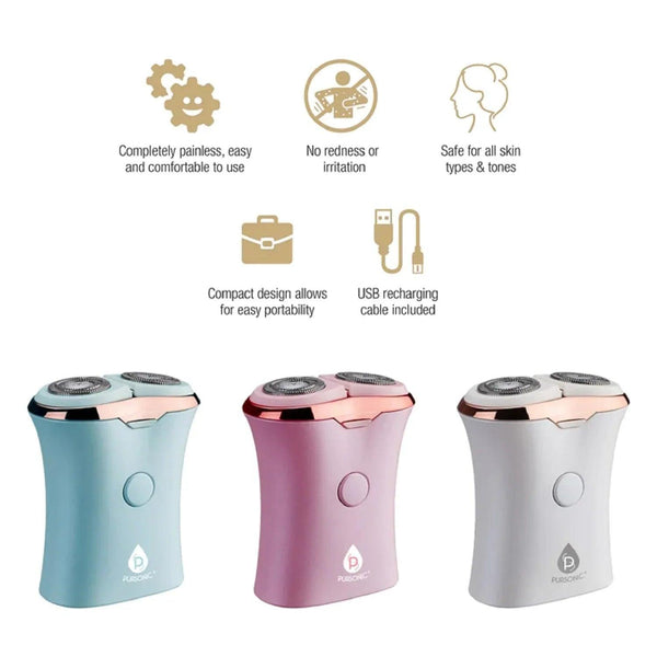 Rechargeable USB Ladies Shaver, Removes Hair Instantly & Pain Free - Gifts for You 'n Me