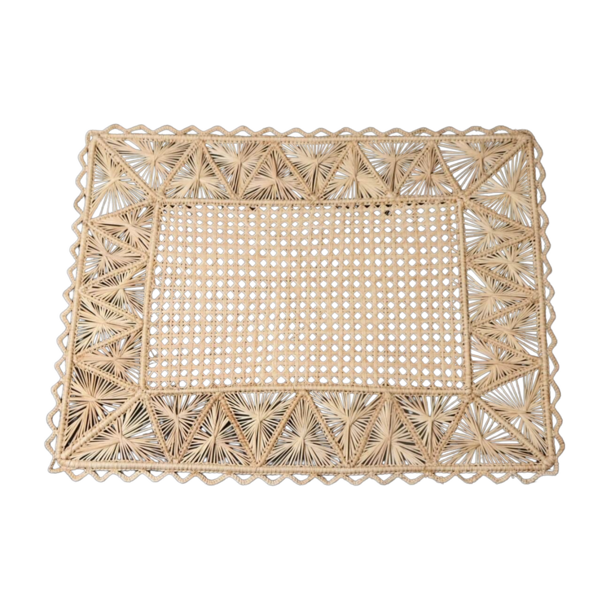 Rectangular Pyramids Handwoven Iraca Placemat