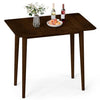 Rectangular Wooden Dining Table for 2-4 34 Inch Farmhouse Solid Wood Kitchen Table-Walnut - Walnut