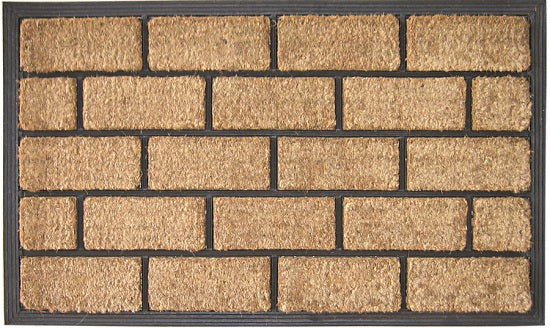 BRICKS RECYCLED RUBBER COIR DOORMAT