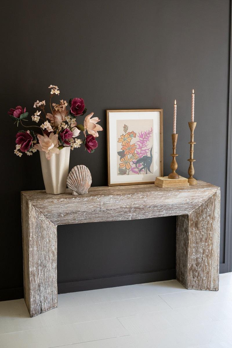 Recycled Whitewashed Wood Console Kalalou