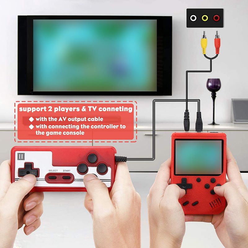 400-In-1 Handheld Game Console with 2 Player Controller & TV Connection