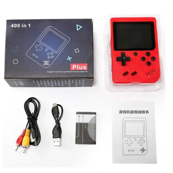 400-In-1 Handheld Game Console with 2 Player Controller & TV Connection