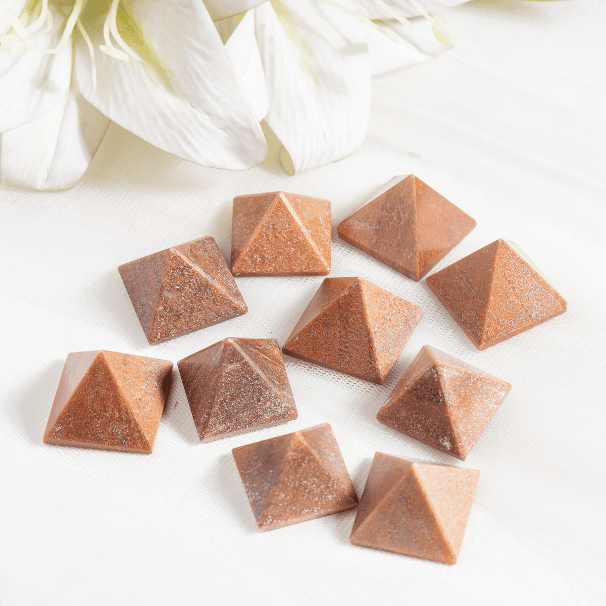 Orange Aventurine Pyramids (Optimism and Contentment)