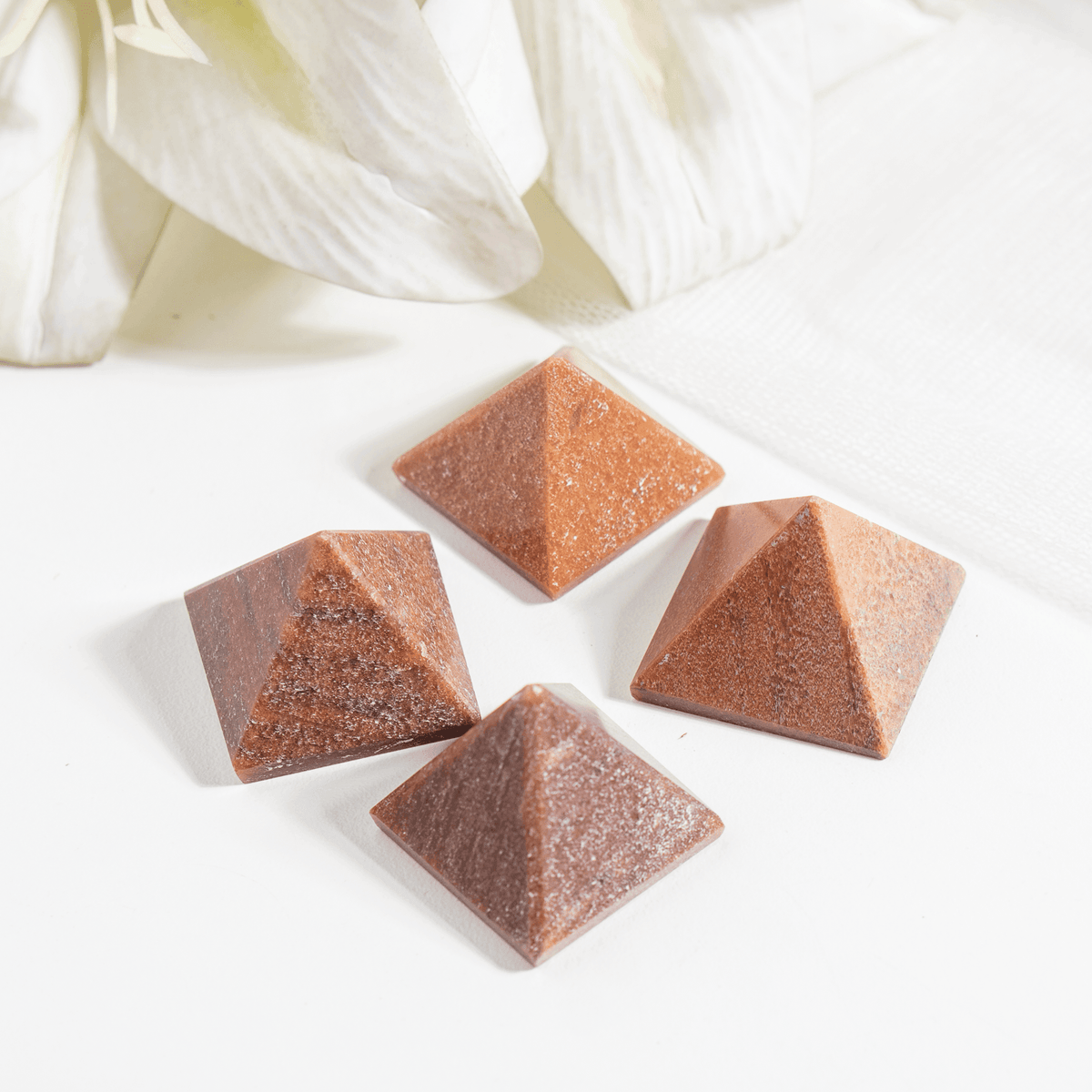 Orange Aventurine Pyramids (Optimism and Contentment)