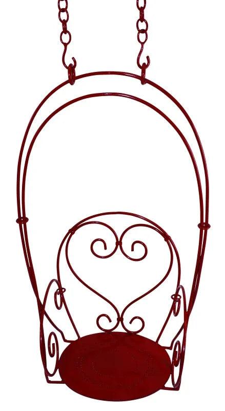 Red Iron Powder Coaterd Swing with Chain - Gifts for You 'n Me