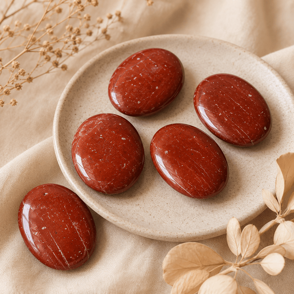 Red Jasper Pocket Stones (Generosity and Balance)