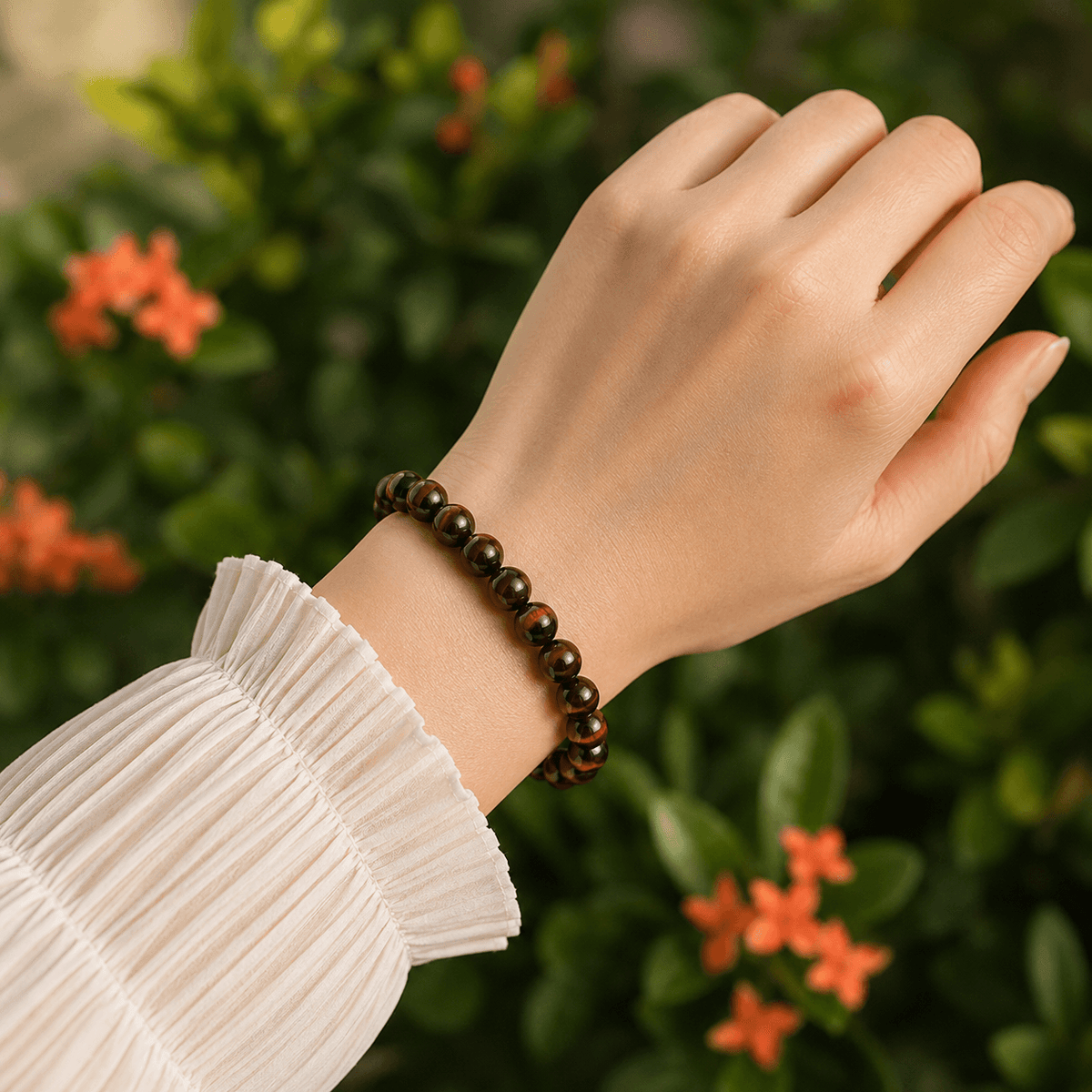 Red Tiger Eye Bracelet | Vintage Tiger Eye Bracelet (Happiness and Self Discovery)