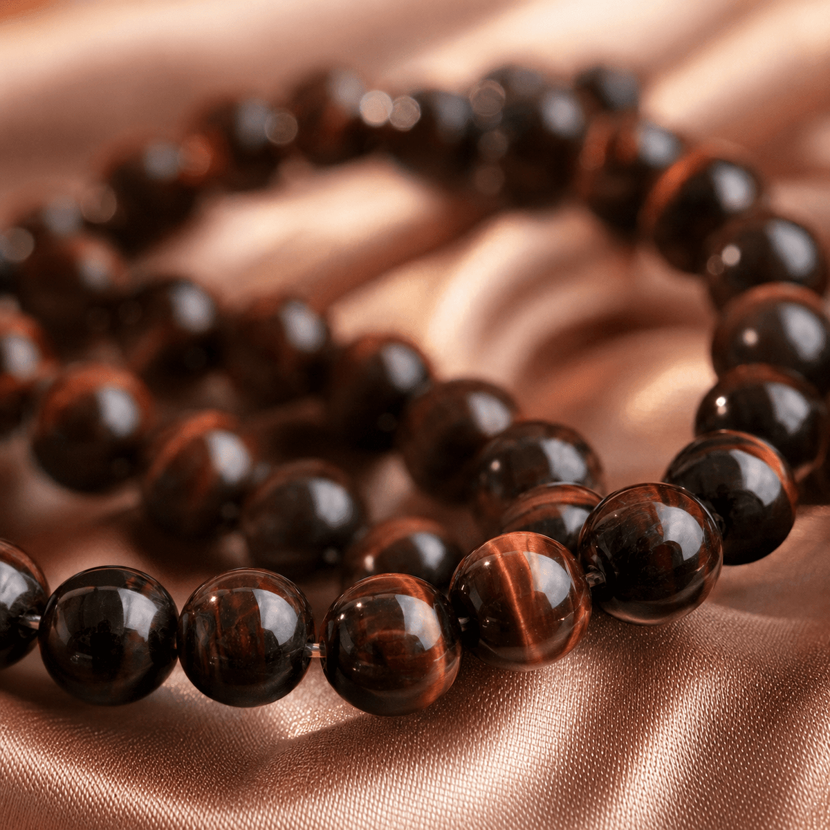 Red Tiger Eye Bracelet | Vintage Tiger Eye Bracelet (Happiness and Self Discovery)