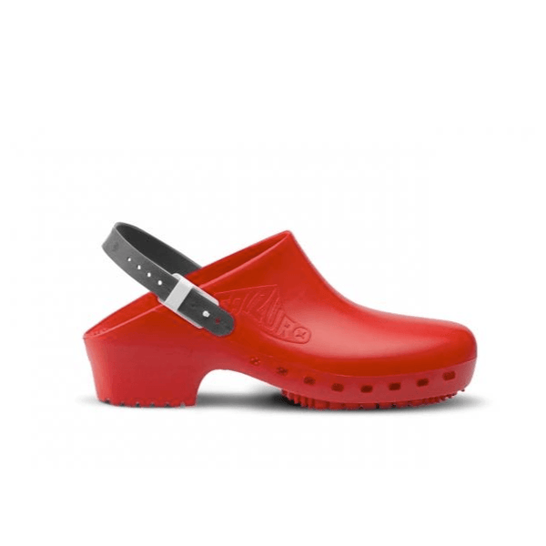 Calzuro Classic Red & Metallic Grey