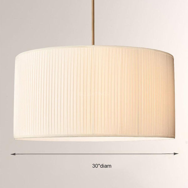 19 Silk Drum Pendant Light 3-Light E26 Brass Bronze Fixture