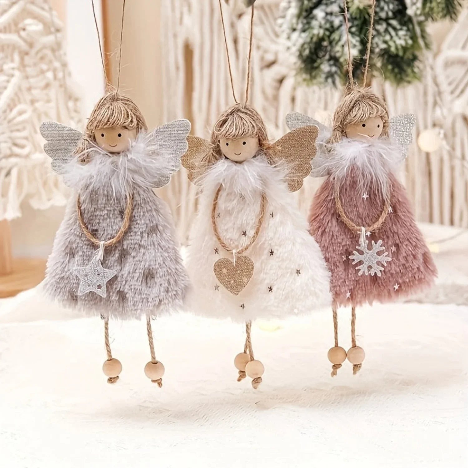 Resin Angel Doll Pendants for Christmas Tree Decorations