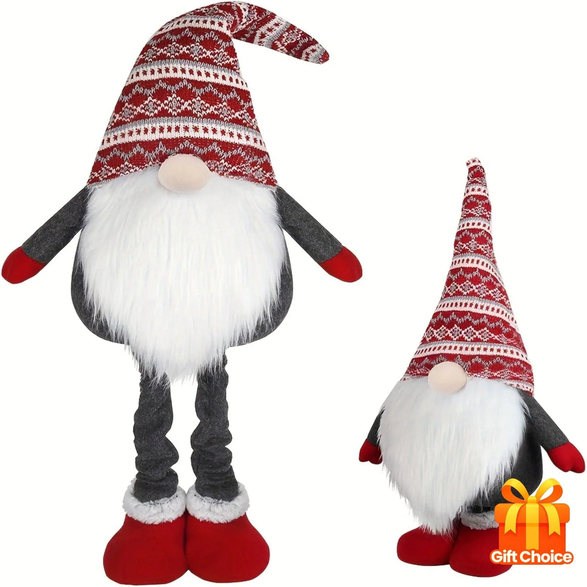 Resin Standing Christmas Gnome 40 Inch Extra Large Holiday Decor