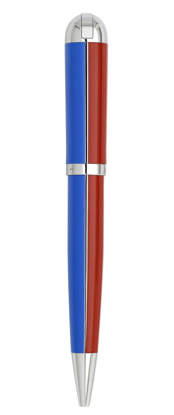 Visionary® Brass & Aluminum Enameled Ballpoint Pen - Red / Blue - Gifts for You 'n Me