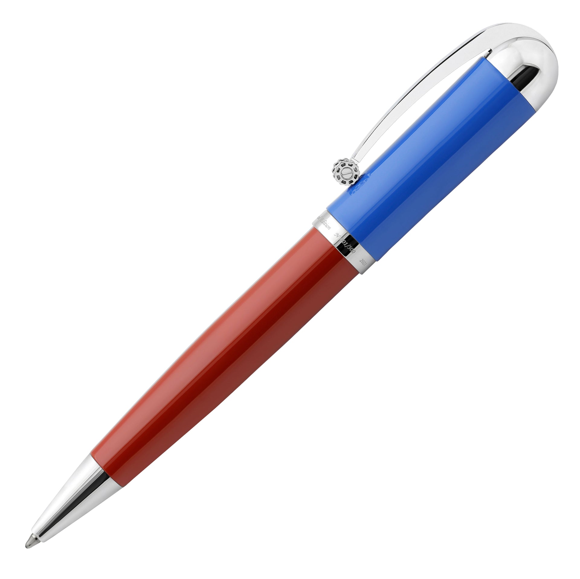 Visionary® Brass & Aluminum Enameled Ballpoint Pen - Red / Blue