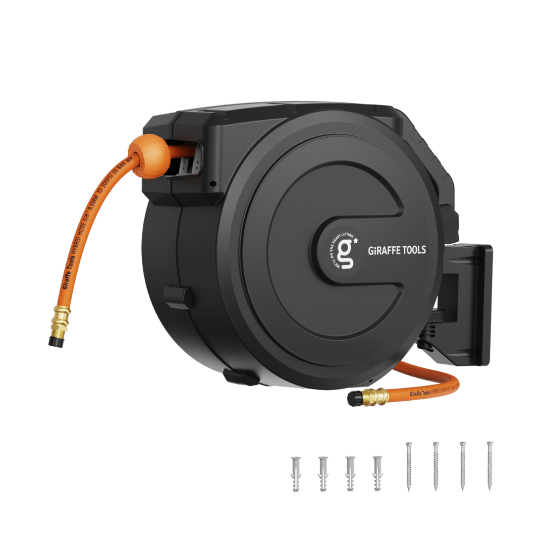 Retractable Air Hose Reel-PP Housing-3/8in-50ft