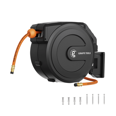 Retractable Air Hose Reel-PP Housing-3/8in-50ft