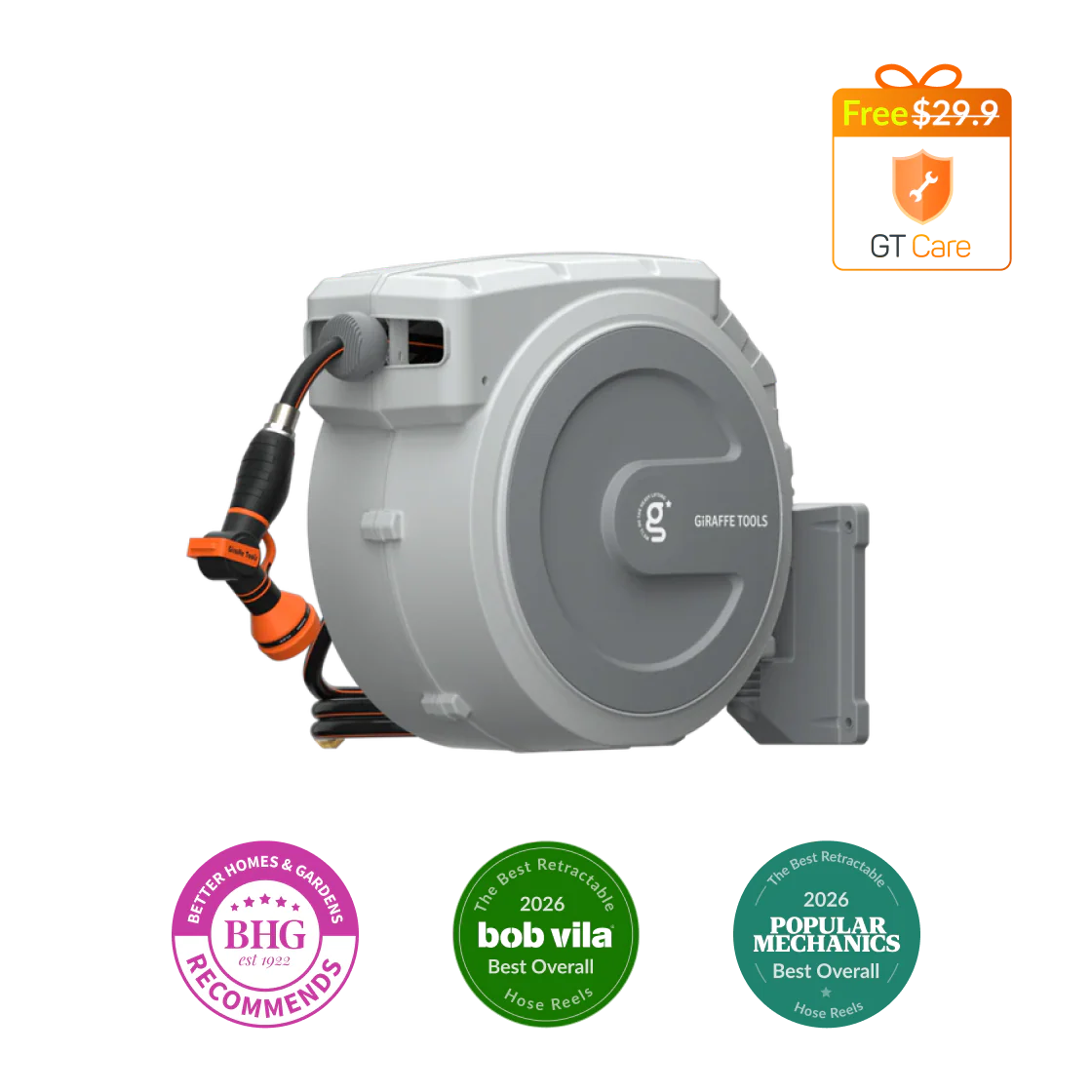 Retractable Garden Hose Reel-5/8in-90ft