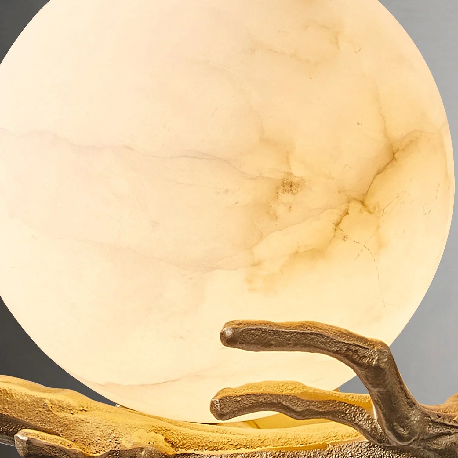 Retro Twigs Round Alabaster Wall Lamp