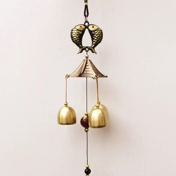Retro Wind Chimes Copper Wind Bell Hanging Pendants Garden Decorations Outdoor Oriental Lucky Pendants