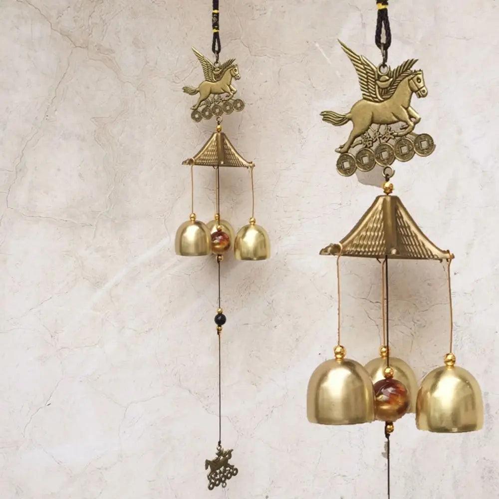 Retro Wind Chimes Copper Wind Bell Hanging Pendants Garden Decorations Outdoor Oriental Lucky Pendants