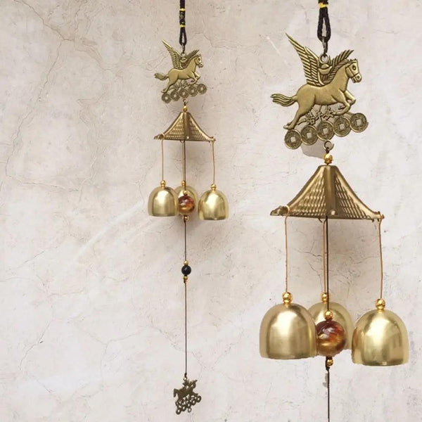 Retro Wind Chimes Copper Wind Bell Hanging Pendants Garden Decorations Outdoor Oriental Lucky Pendants