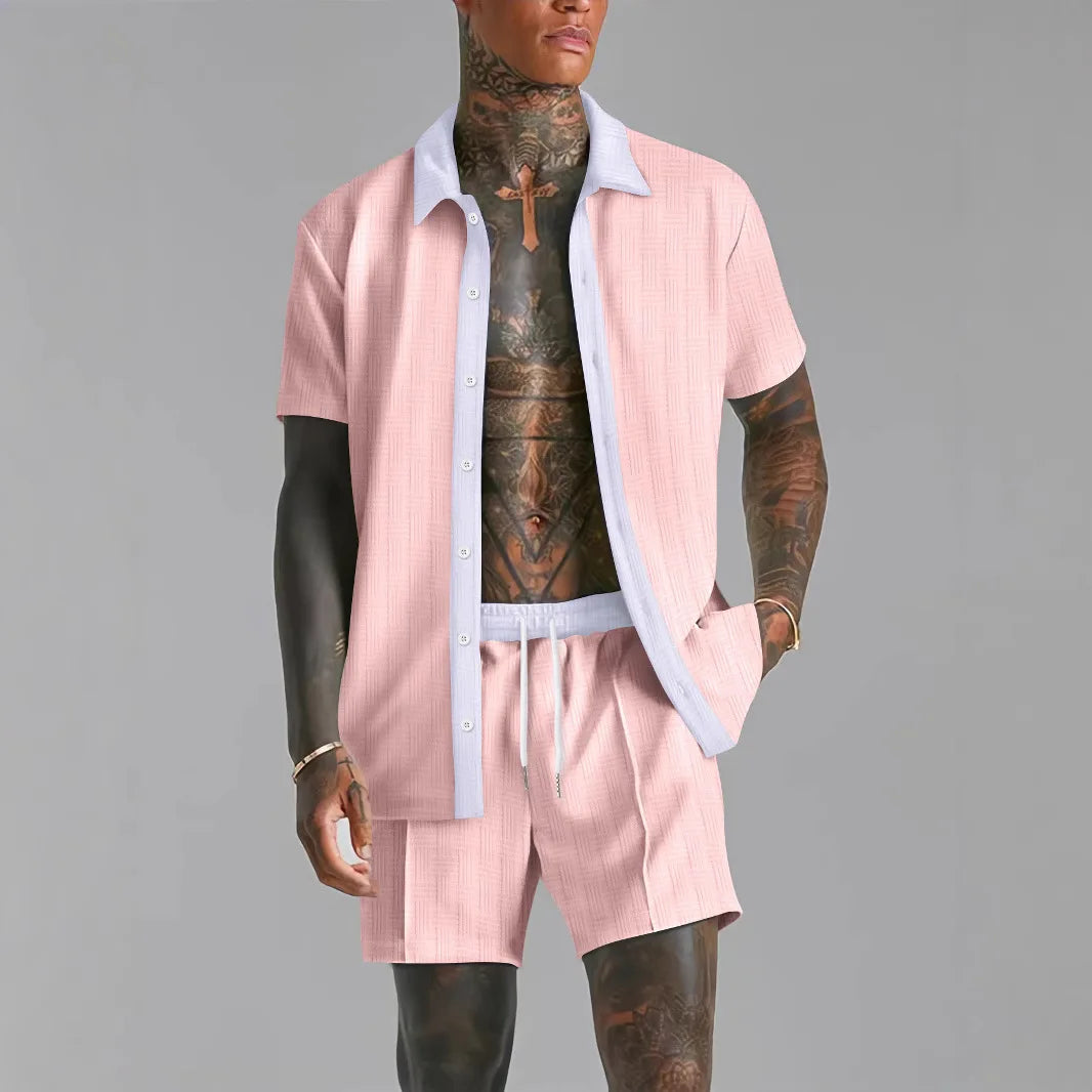 Retro cool summer Men's beach shorts set