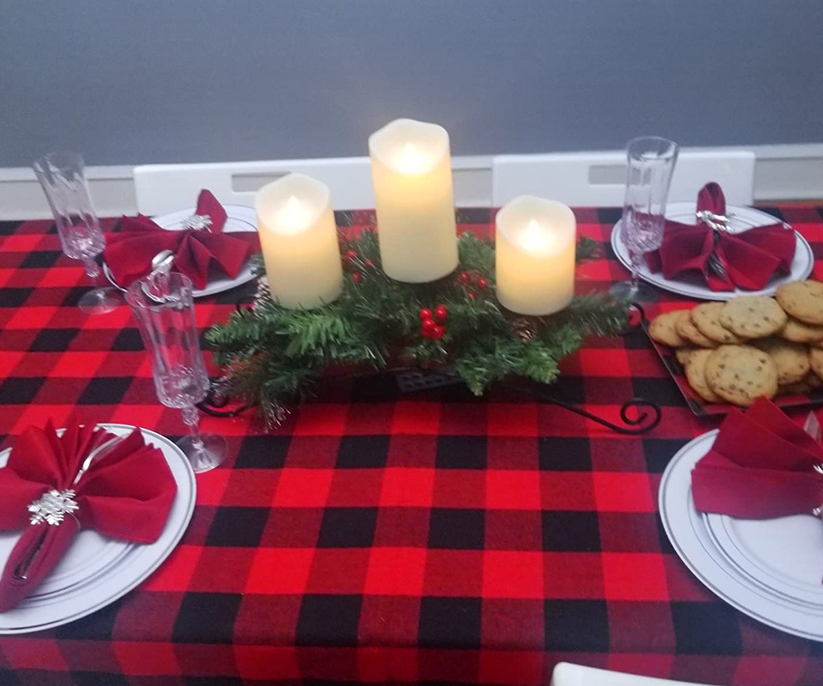 Red and Black Tablecloth